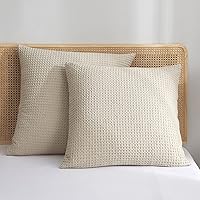 Ultra Soft Waffle Weave Euro Shams Pillow Covers 26