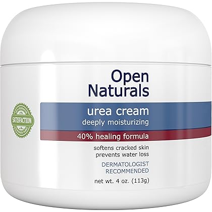 Open Naturals Urea 40% Foot Cream - 4 oz - Premium Callus Remover - Moisturizes and Rehydrates Thick, Cracked, Rough, Dead and Dry Skin - Elbow and Feet
