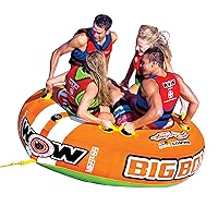 WOW Sports World of Watersports Big Boy 1 2 3 or 4 Person Inflatable Racing Towable Tube for Boating, 15-1130