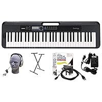 Casio CT-S300 61-Key Premium Keyboard Package with Headphones, Stand, Power Supply, 6-Foot USB Cable and eMedia Instructional Software (CAS CTS300 EPA) (Renewed)