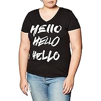 Hanes Women's Short Sleeve V-Neck Graphic T-Shirt