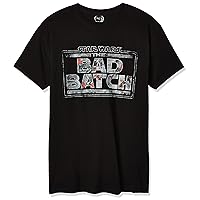 STAR WARS Men's Clone Wars: Bad Batch Title Logo T-Shirt