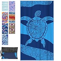 Beach Towel, 35x71 inches Oversized Sandfree Beach Towel, Microfiber Beach Towels for Adults, Absorbent Dry Fast Lightweight Compact, Beach Accessories for Swimming Yoga Sun-Bath Beach Chair