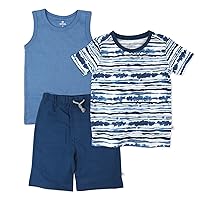 HonestBaby Playwear Outfit Sets, Tops and Bottoms 100% Organic Cotton for Baby, Toddler Boys, Unisex (LEGACY)