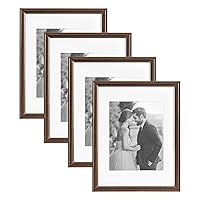 Kate and Laurel Adlynn Rectangle Picture Frame Set of 4, 11 x 14 matted to 8 x 10, Bronze, Vintage Four-Piece Frame Set for Gallery Wall Frame Set in Living Room Wall Decor