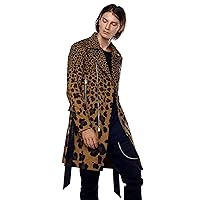 Jonny Cota Studio Sahara Leopard Print Denim Coat, Men's