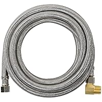 Certified Appliance Accessories Dishwasher Hose with 90 Degree MIP Elbow, Water Supply Line, 10 Feet, PVC Core with Premium Braided Stainless Steel