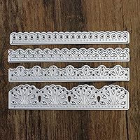 4 Stlye Metal Die Cuts Lace Cutting Dies Cut Stencils for DIY Scrapbooking Photo Album Decorative Embossing Paper Dies for Card Making Template 13cm