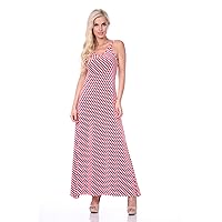 Women's Backless Striped Maxi Dress