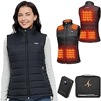 Heated Vest for Women 7.4V 14400mAh Battery Pack Included,Lights-out Design 8 Heating Zones Womens Heated Vest