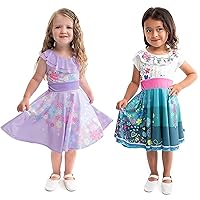 Little Adventures Miracle & Flower Princess Twirl Dress Up Bundle - Machine Washable (Small Size 4)