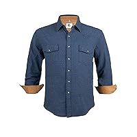 COEVALS CLUB Men's Flannel Shirts Long Sleeve Western Snap Casual Plaid Work Shirts