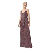 Adrianna Papell Women's Metallic Crinkle Gown