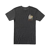 RVCA Men's Red Stitch Short Sleeve Graphic T-Shirts - Paper Cuts | Black, XX-Large