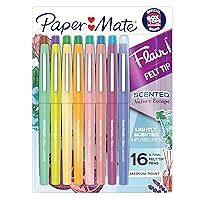Flair Nature Escape Scented Felt Tip Pens, Medium Point (0.7mm), Assorted Colors, 16-count (Perfect for journaling, writing, coloring, and teacher supplies)