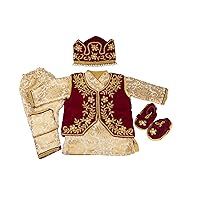 Pasni Dress for Baby boy/Maroon Daura Suruwal Style Nepali Rice Feeding Outfits/3-5 Business Days to Deliver