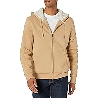 Men's Sherpa-Lined Full-Zip Hooded Fleece Sweatshirt