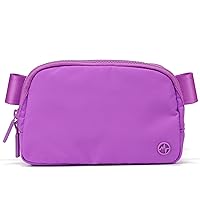 Pander Two Way Zipper Fanny Pack Nylon Everywhere Belt Bag for Women, Water Repellent Waist Packs, Crossbody Bags with Adjustable Strap (Violet).