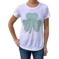 Women's Studded Shamrock St. Patrick's Day Tshirt