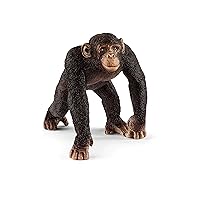 Schleich Wild Life, Animal Figurine, Animal Toys for Boys and Girls 3-8 Years Old, Male Chimpanzee, Ages 3+