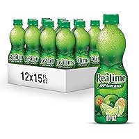 ReaLime 100 percent Lime Juice, 15 fl oz bottles (Pack of 12)