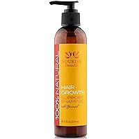 Nourish Beaute Vitamins Natural Shampoo for Hair Growth and Hair Loss,Volume & Thickening with Biotin, DHT Blockers, No Sulfate for Men and Women, 8 Fl Oz