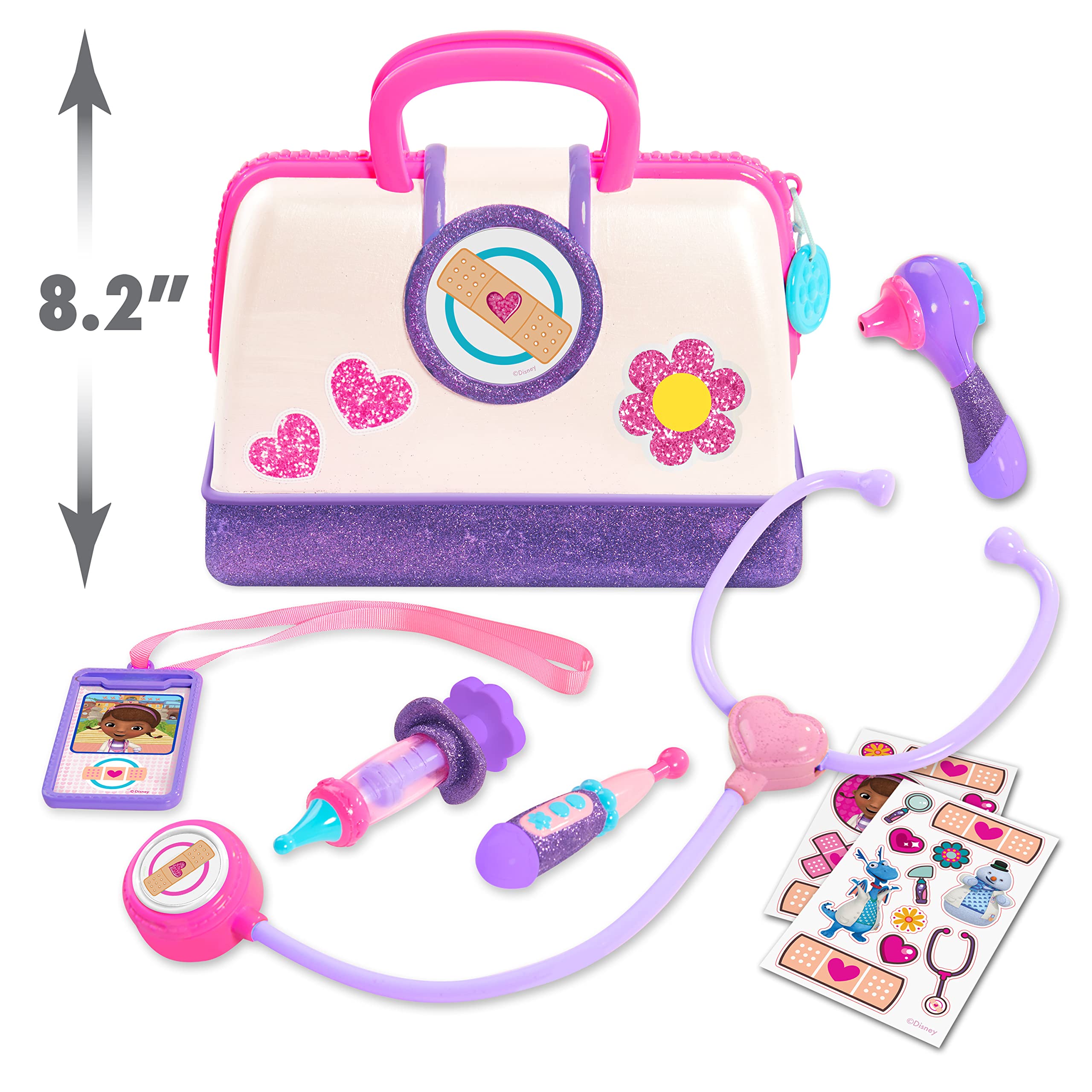 Disney Junior Doc McStuffins Toy Hospital Doctor's Bag Set, 7-piece Dress Up and Pretend Play Doctor Kit, Officially Licensed Kids Toys for Ages 3 Up, Gifts and Presents by Just Play