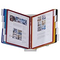 DURABLE Polypropylene Desktop Reference System, 10 Double-Sided Panels, Letter-Size, Assorted Colors, INSTAVIEW Design (561200)