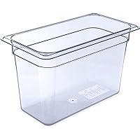 Carlisle FoodService Products Plastic Food Pan 1/3 Size 8 Inches Deep Clear
