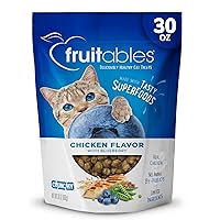 Cat Treats – Crunchy Treats for Cats – Healthy Low Calorie Treats Packed with Protein – Free of Wheat, Corn and Soy – Made with Real Chicken with Blueberry – 30 Ounces