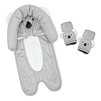 Travel Bug Baby & Toddler 3-Piece Head Support & Strap Covers Set for Car Seats, Strollers & Bouncers … (Koala)