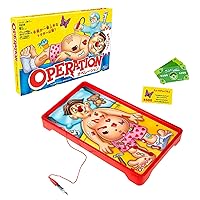 Hasbro B2176 Operation Board Game for Kids Electric Electronic Board Game with Cards Indoor Games Ages 6+