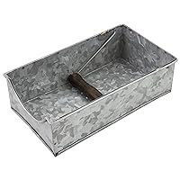 Boston International Metal Napkin Holder Caddy, Guest Towel Size, Silver with Weight