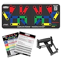 POWER PRESS Push Up Board – Foldable Push Up Board for Men and Women, Push Up Handles with 30+ Color Coded Combo Positions for Exercise – At Home Workout Equipment Men, Pushup Board, Original