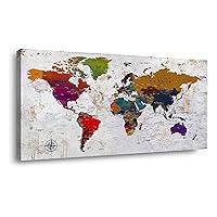 Canvas Wall Art map Wall Art for Office Living Room Home Decorations world map Canvas Art Wall Decor Wall Decoration Vintage map of the world Office Wall Art for Home Bedroom Decoration24