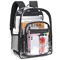 Telena Clear Backpack, Heavy Duty PVC See Through Bookbag Transparent Backpack for School