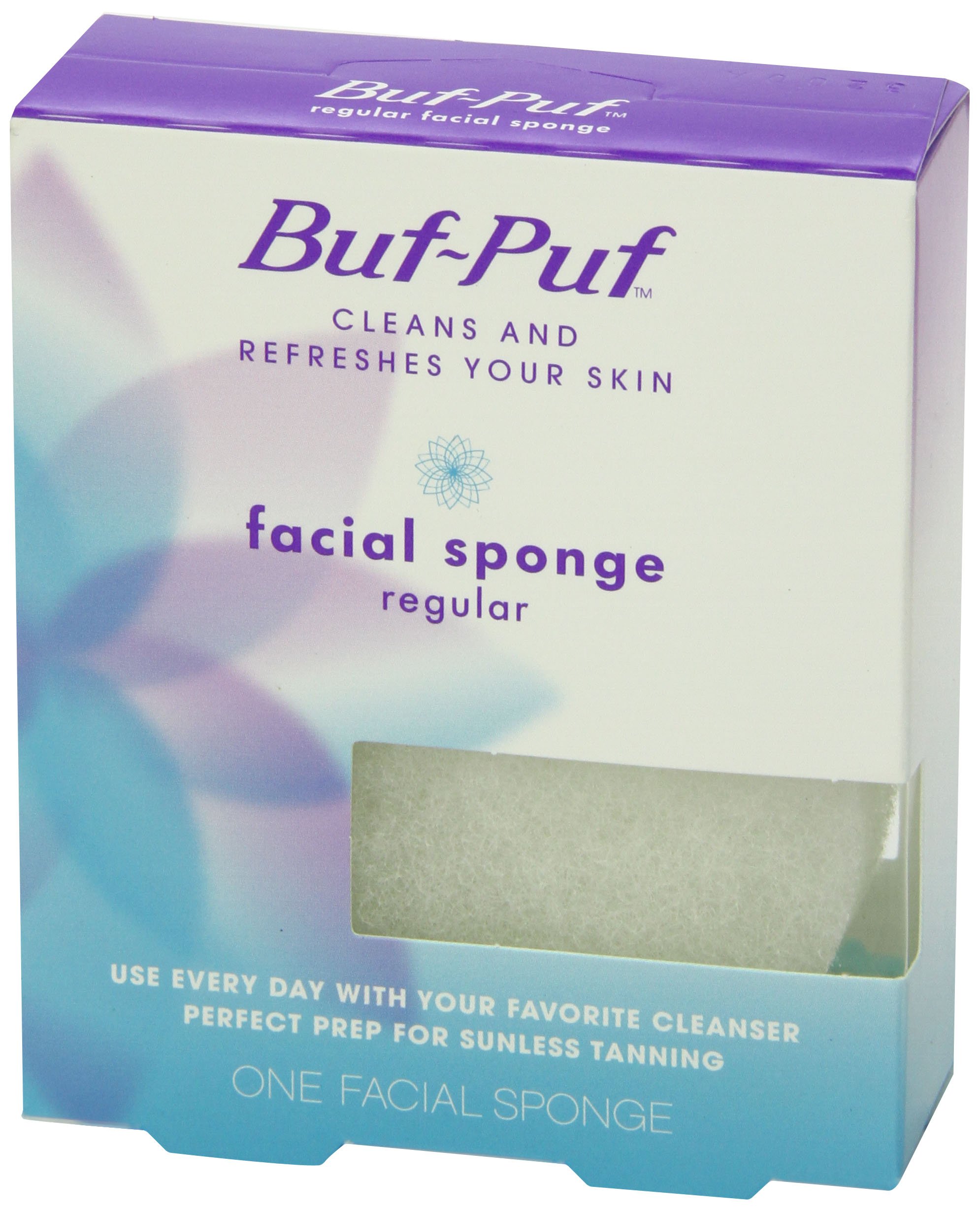 Buf-Puf Reusable Facial Sponge, Regular, 6 Count