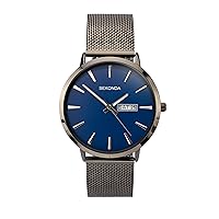 SEKONDA Mens Analogue Classic Quartz Watch with Stainless Steel Strap 1728