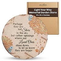 Pavilion Gift Company 19058 Light Your Way Memorial Garden Stone, 10-Inch, Stars in The Sky, Original Version