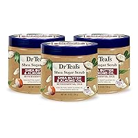 Shea Sugar Body Scrub, Shea Butter with Almond Oil & Essential Oils, 19 oz (Pack of 3) (Packaging May Vary)