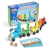 Learning Resources MathLink Train Express Set, Cartoon Toys, Math and Number Games, Numberblock Cubes, 10 Math Activities, Ages 3, HM96094-UK, Multi