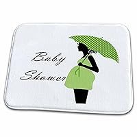 3dRose Print of Baby Shower With Pregnant Lady And Umbrella In... - Dish Drying Mats (ddm-210551-1)