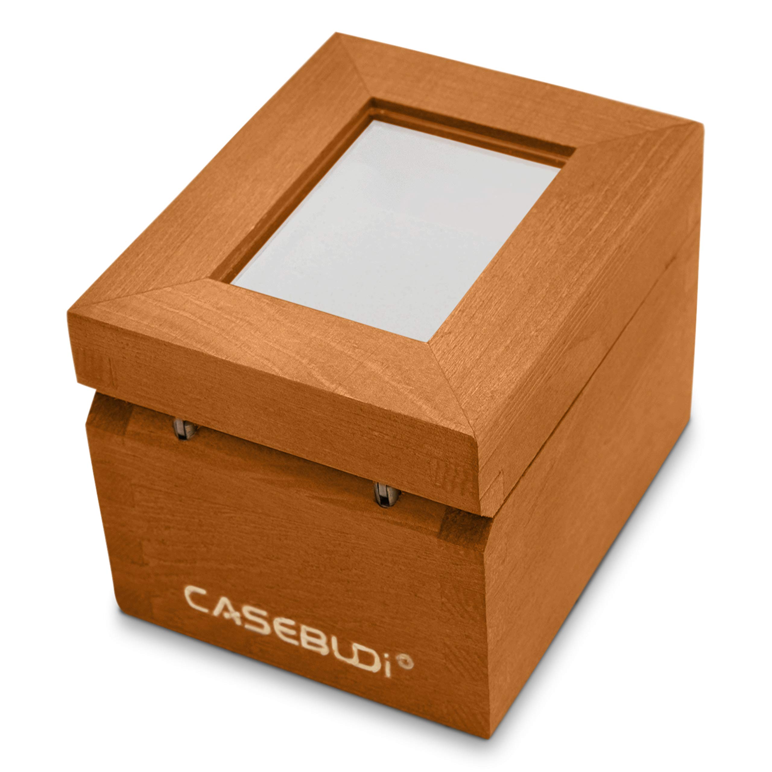 CASEBUDi Single Wood Watch Display and Gift Box (Sienna)