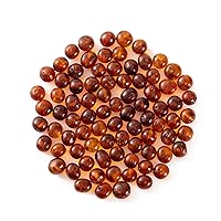 Baltic Polished Amber Loose Bead with drilled Hole - 10 Grams - 6-8 mm - Cognac