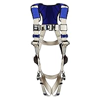 DBI-SALA ExoFit X100 Comfort Vest Safety Harness Fall Protection, OSHA, ANSI, General Purpose, 1 D-Ring Connection, Quick Connect Leg and Chest Buckles, Zinc Plated Steel, 1401020, Small