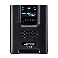 CyberPower PR1500LCD Smart App Sinewave UPS System, 1500VA/1500W, 8 Outlets, AVR, Mini-Tower