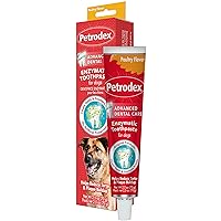 Petrodex Toothpaste for Dogs and Puppies, Cleans Teeth and Fights Bad Breath, Reduces Plaque and Tartar Formation, Enzymatic Toothpaste, Poultry Flavor, 2.5oz