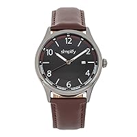 Simplify The 6900 Leather-Band Watch with Date
