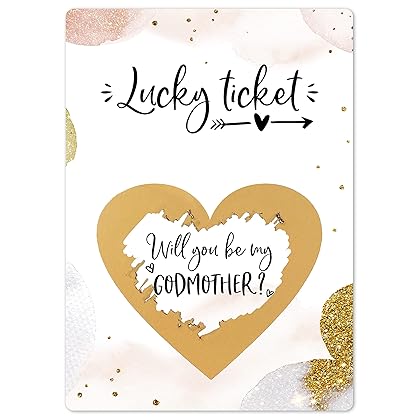 Joli Coon Will you be my godmother scratch off card - Godmother proposal scratch off card