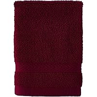 Tommy Hilfiger Modern American Solid Wash Cloth, 13 X 13 Inches, 100% Cotton 574 GSM (Tawny Port)